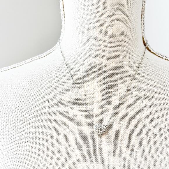 Swarovski Heart Pave Crystal Pendant Necklace - Picture 4 of 8